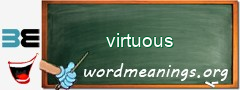 WordMeaning blackboard for virtuous